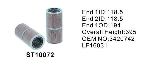Фильтр масляный ST10072 STAL(LF16031, SP96007, SO10061, 4L0166)