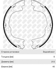 Колодки тормозные барабанные NiBK FN0715