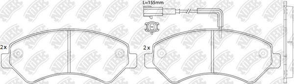 Колодки тормозные дисковые NiBK PN0516W