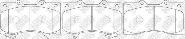 Колодки тормозные дисковые NiBK PN0555